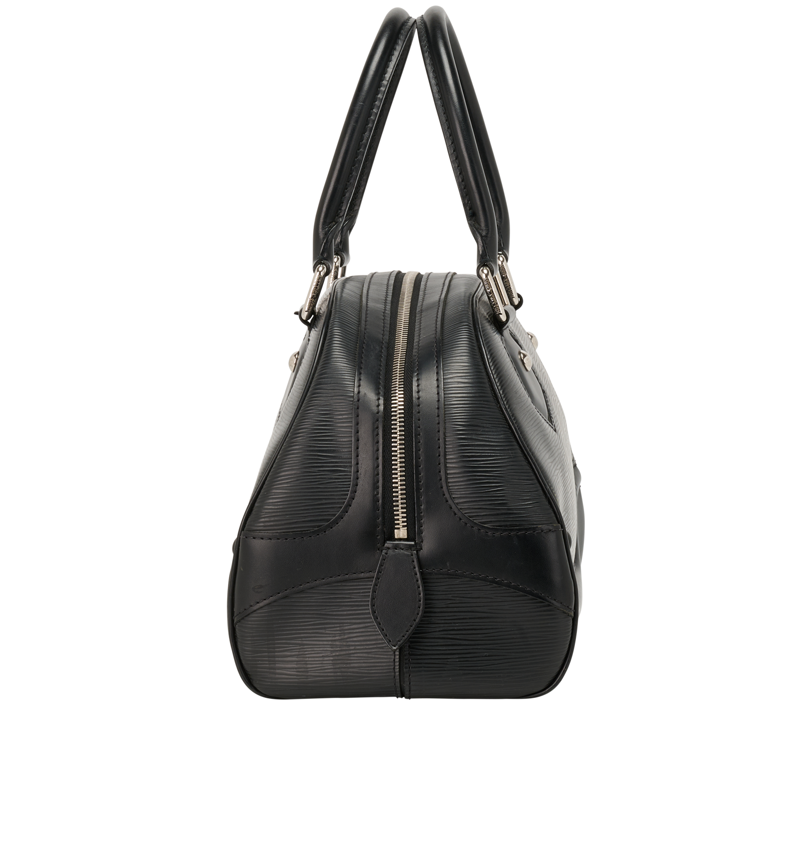 Bowling Montaigne PM, &pound;395, Handbags, Black, Leather, Bottom view